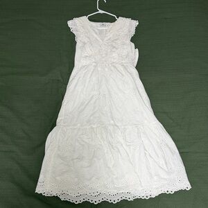 Vineyard White Eyelet Lace Dress